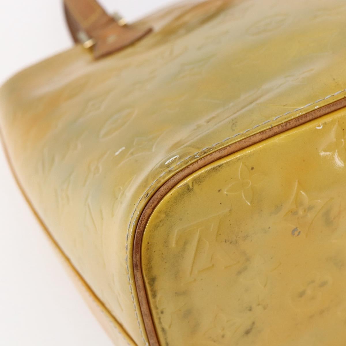 LOUIS VUITTON Monogram Vernis Houston Hand Bag Gris M91053 LV Auth 150702