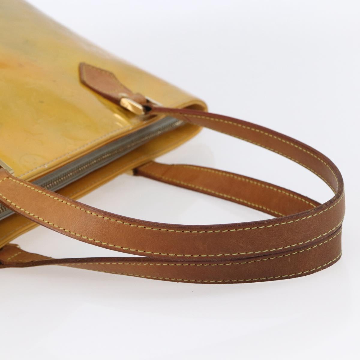 LOUIS VUITTON Monogram Vernis Houston Hand Bag Gris M91053 LV Auth 150702