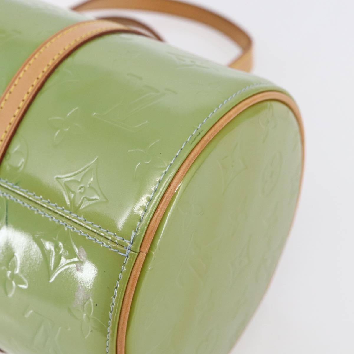 LOUIS VUITTON Monogram Vernis Bedford Hand Bag Baby Blue M91007 LV Auth 150704