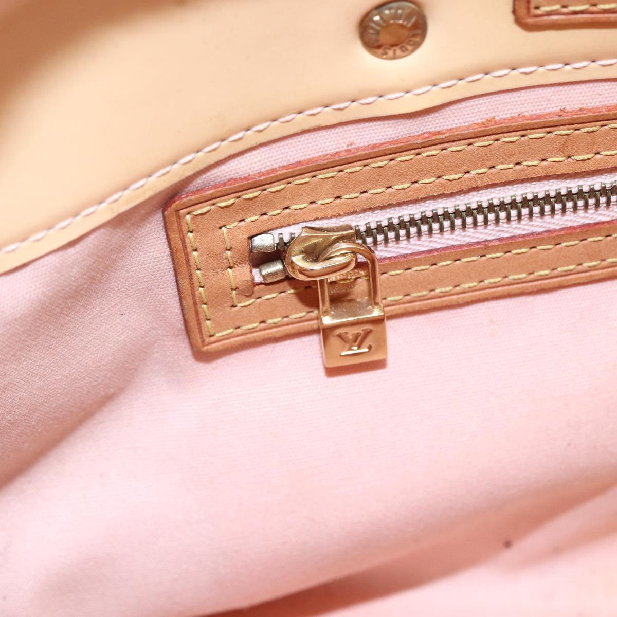 LOUIS VUITTON Monogram Vernis Reade PM Bag Marshmallow Pink M91306 Auth 150708