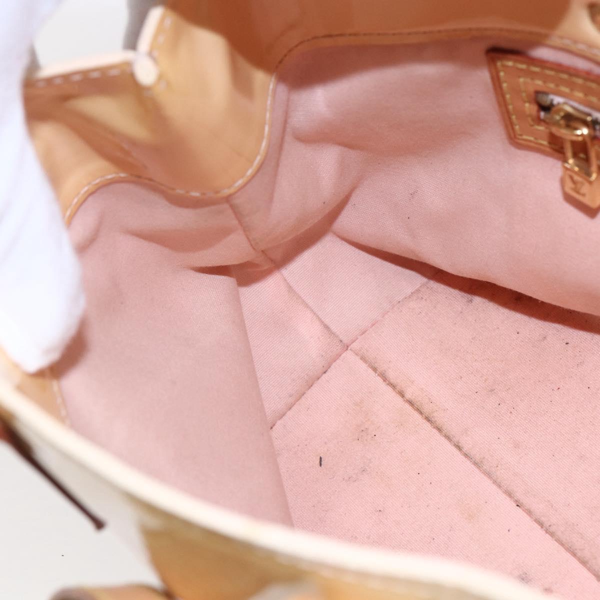 LOUIS VUITTON Monogram Vernis Reade PM Bag Marshmallow Pink M91306 Auth 150708