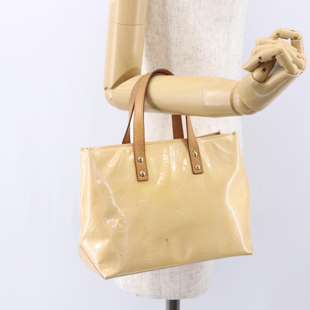 LOUIS VUITTON Monogram Vernis Reade PM Bag Marshmallow Pink M91306 Auth 150708