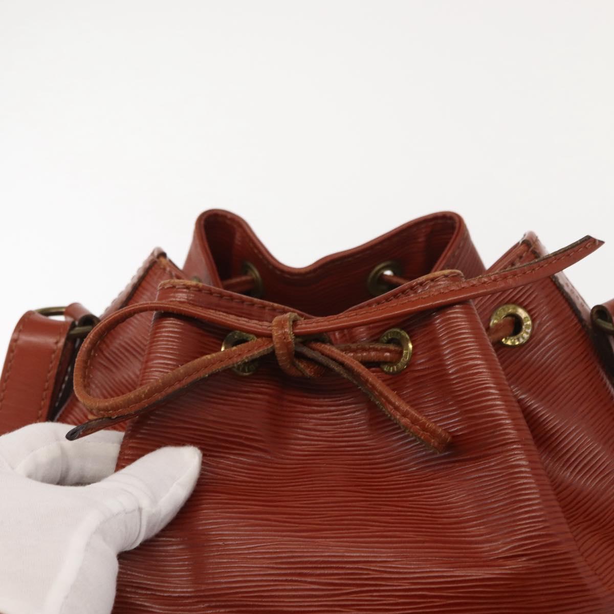 LOUIS VUITTON Epi Petit Noe Shoulder Bag Brown M44103 LV Auth 150711