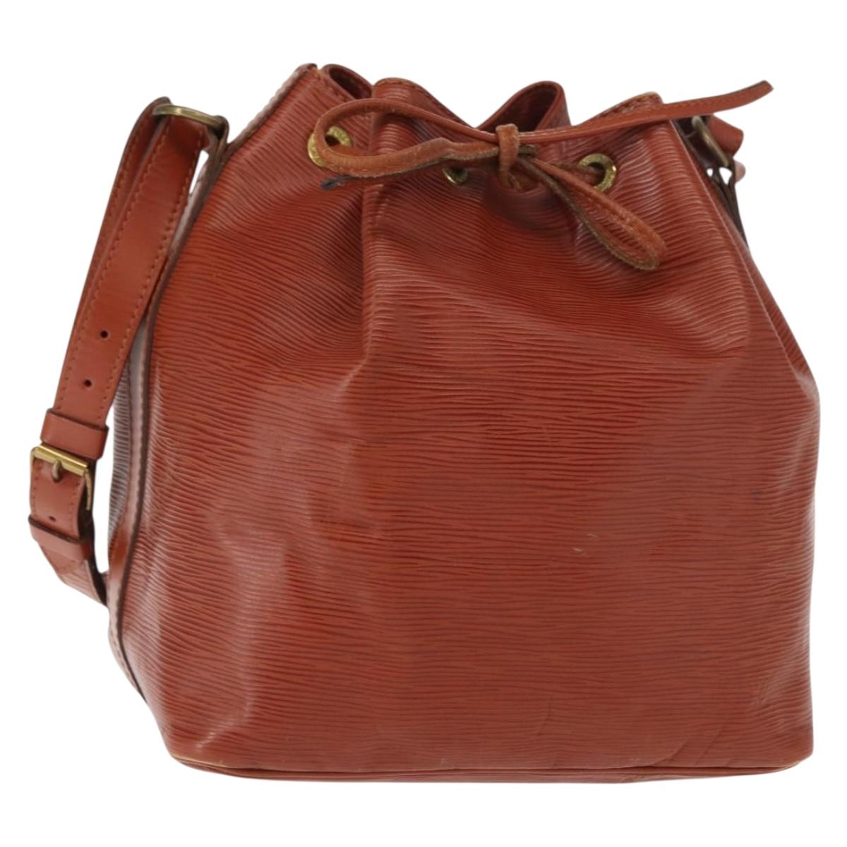 LOUIS VUITTON Epi Petit Noe Shoulder Bag Brown M44103 LV Auth 150711