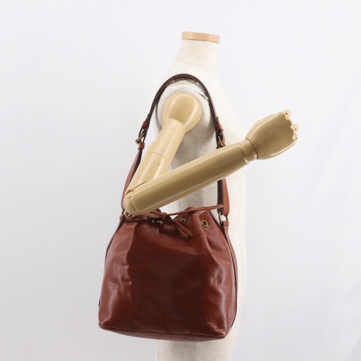 LOUIS VUITTON Epi Petit Noe Shoulder Bag Brown M44103 LV Auth 150711