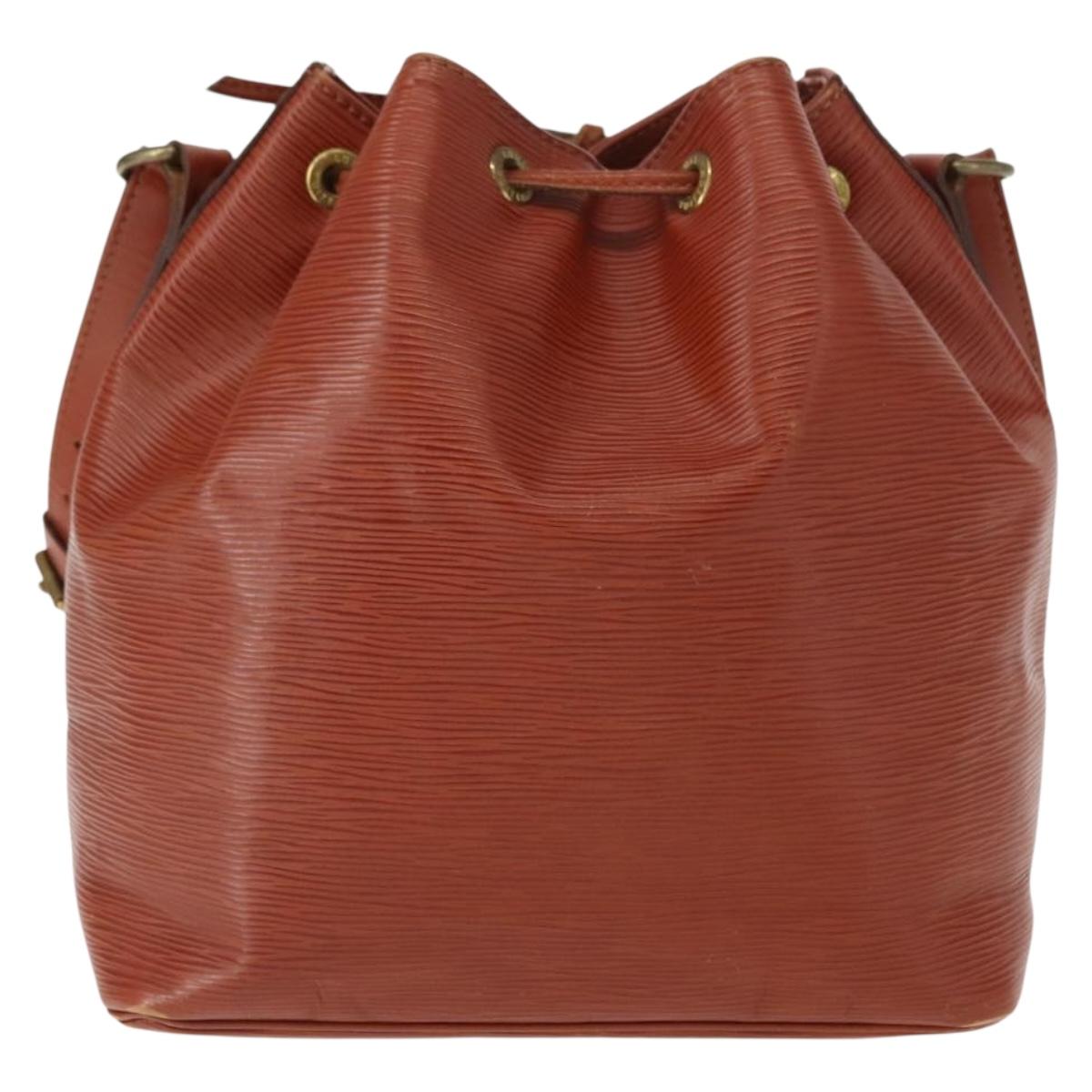 LOUIS VUITTON Epi Petit Noe Shoulder Bag Brown M44103 LV Auth 150711