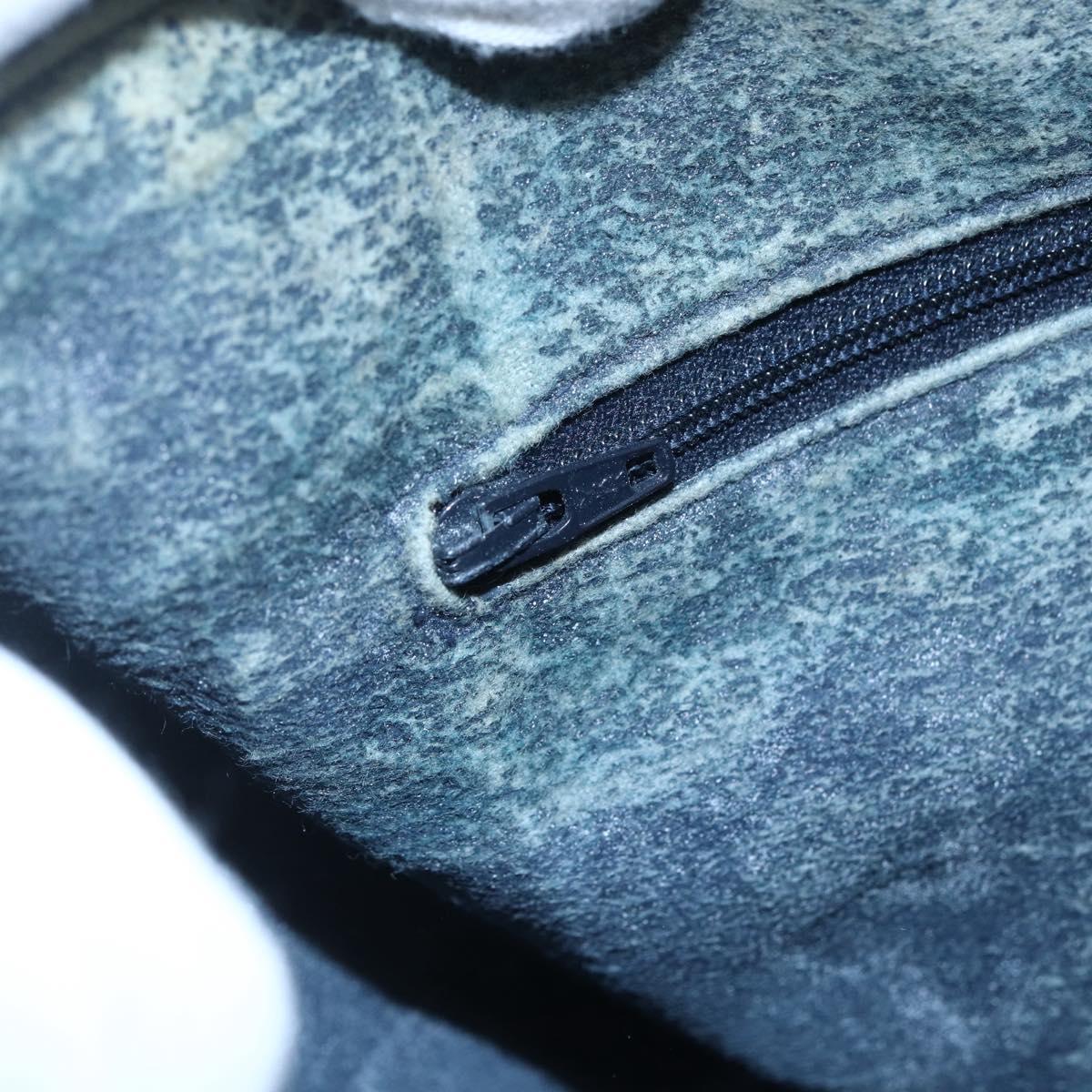 GUCCI GG Supreme Sherry Line Hand Bag PVC Navy Gold 39 02 041 Auth 150740