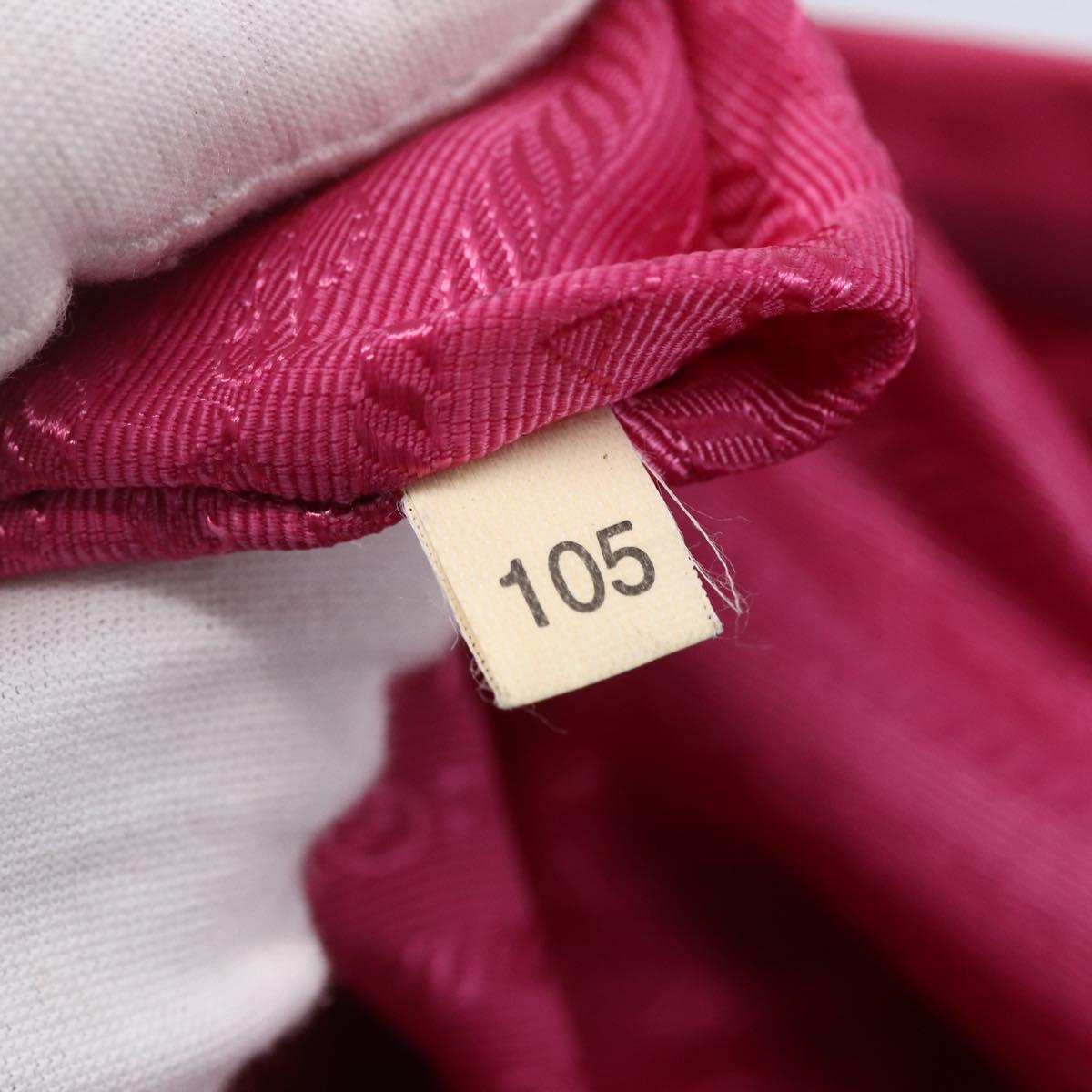 PRADA Tote Bag Nylon Pink Silver Auth 150777