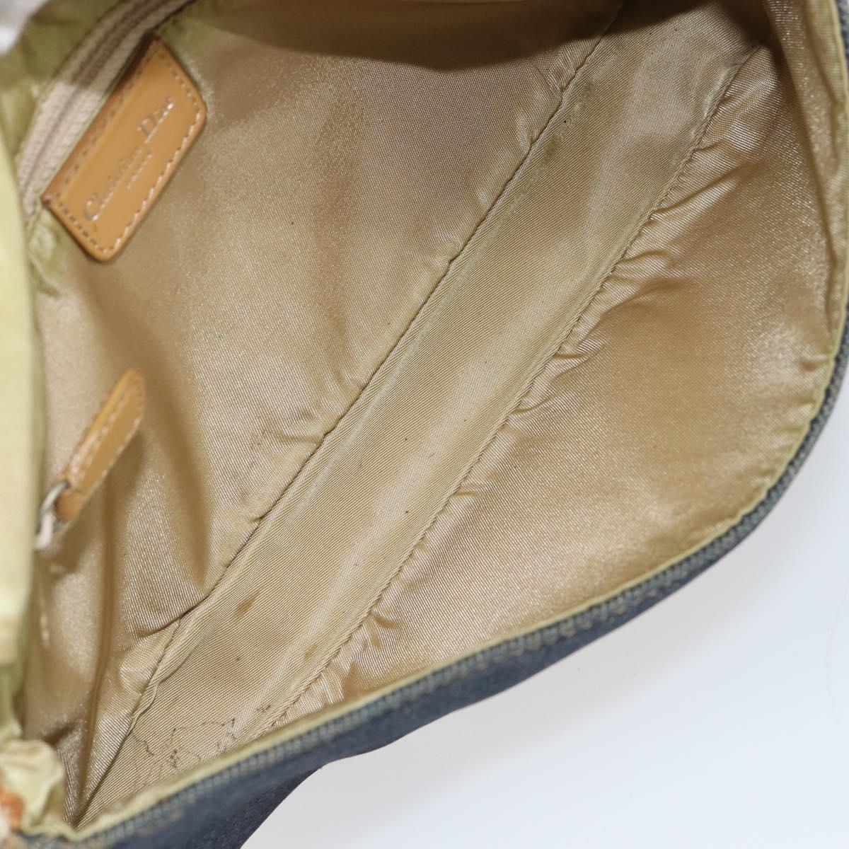 Christian Dior Maris Pearl Shoulder Bag Denim Navy Auth 150779