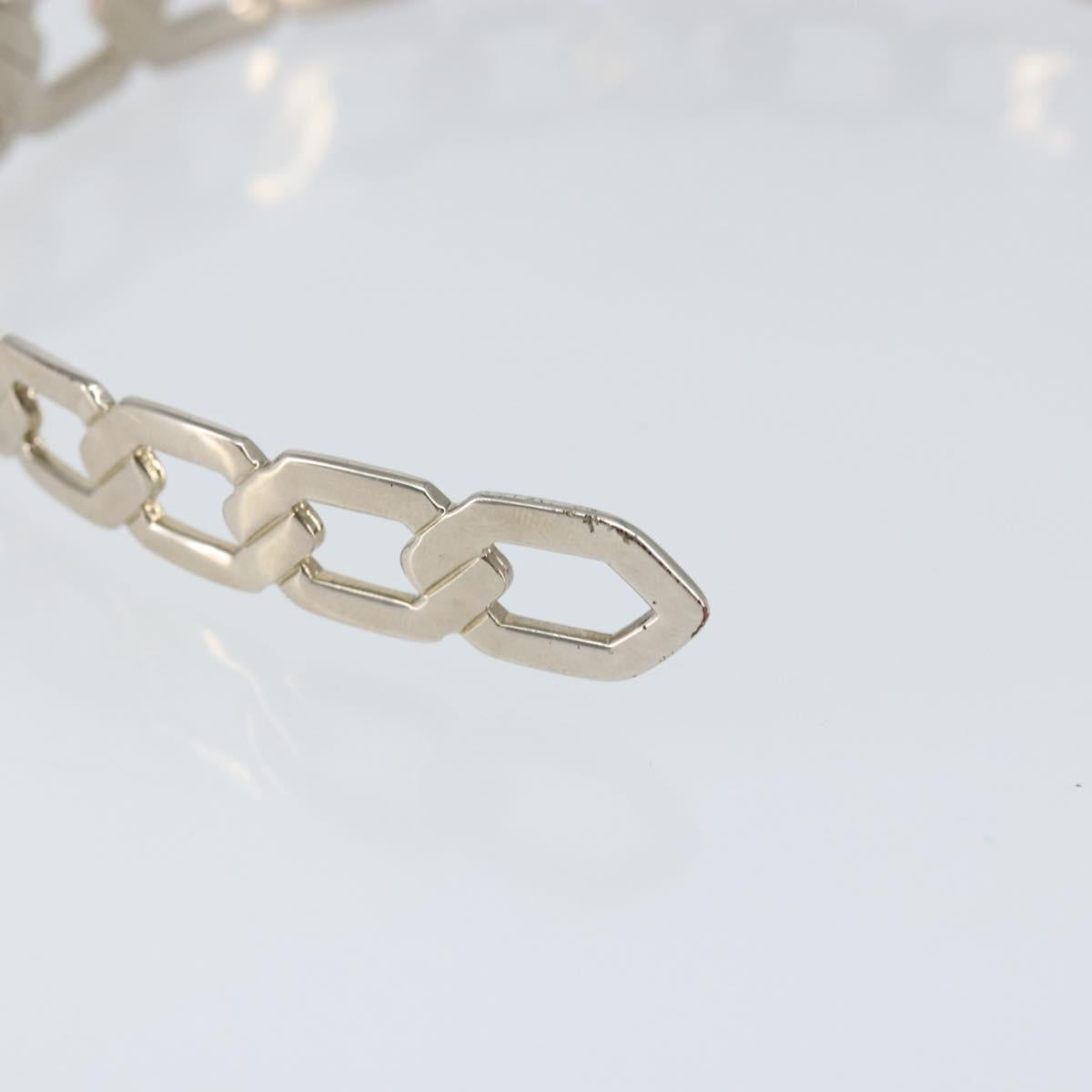 LOUIS VUITTON Katyusha metal Silver LV Auth 150791