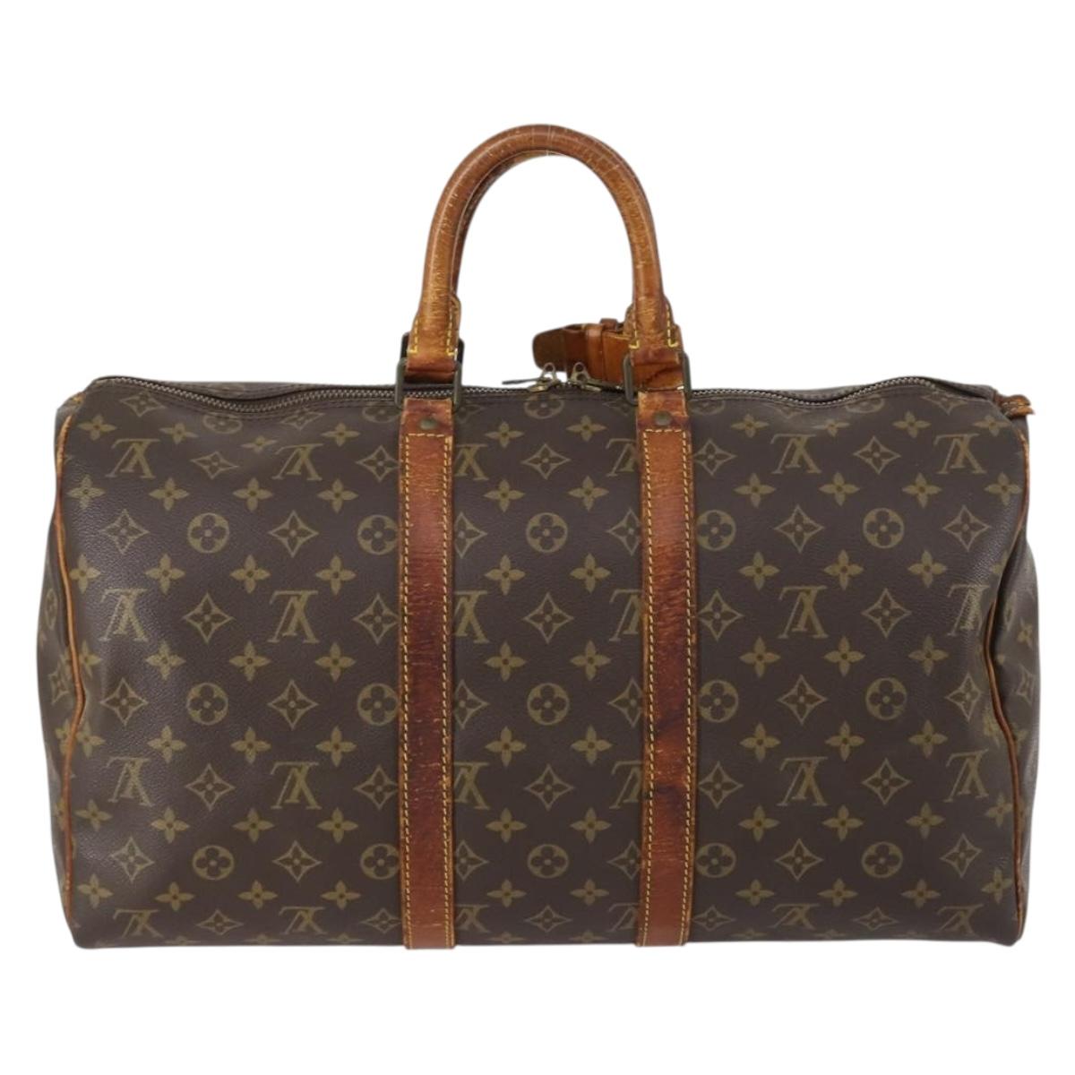 LOUIS VUITTON Monogram Keepall 45 Boston Bag M41428 LV Auth 150804