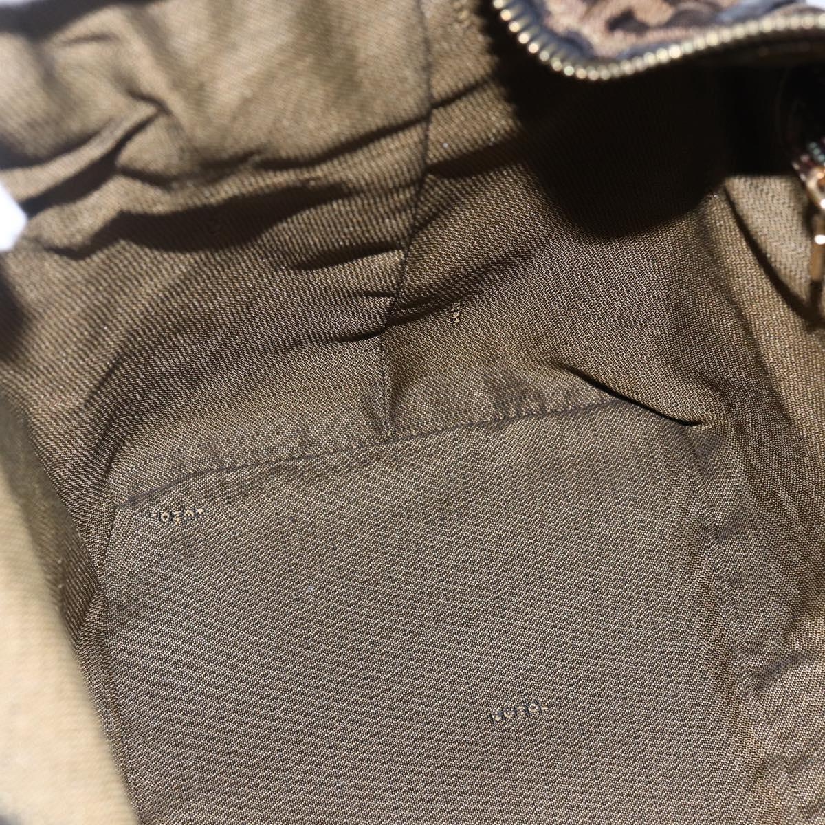 FENDI Zucca Canvas Hand Bag 2way Black Brown Auth 150808