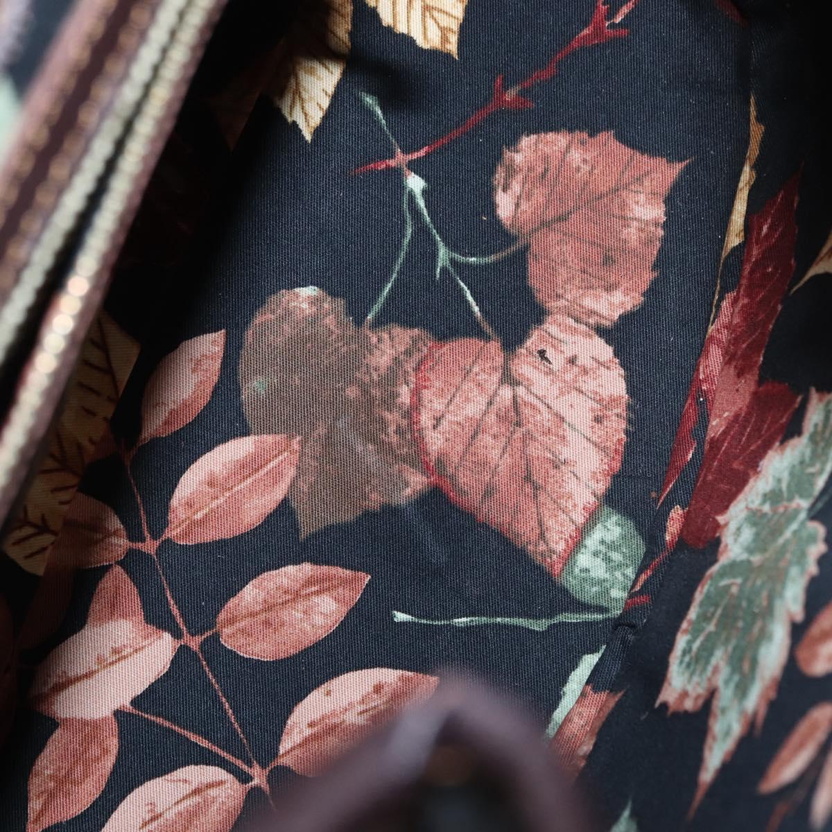 LOEWE Backpack Canvas PVC Black Gold Auth 150809