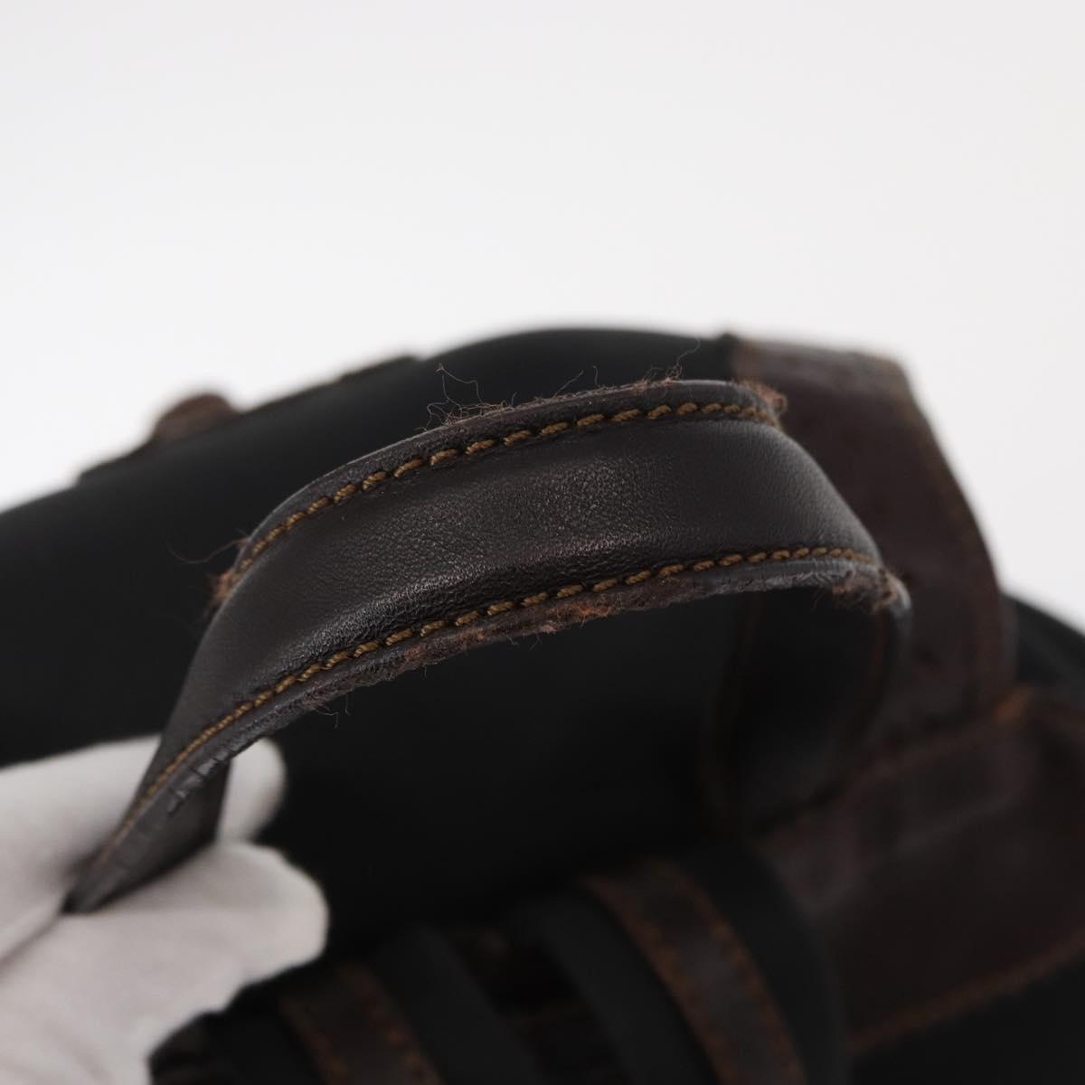 LOEWE Backpack Canvas PVC Black Gold Auth 150809