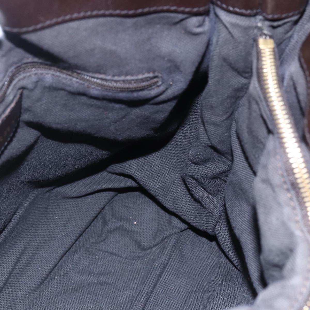 BURBERRY Nova Check Tote Bag PVC Beige Gold Auth 150816