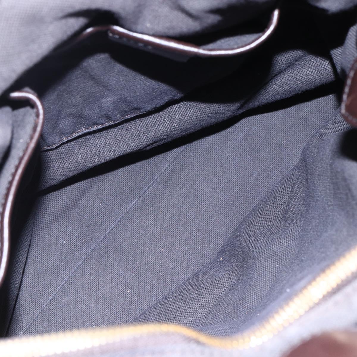 BURBERRY Nova Check Tote Bag PVC Beige Gold Auth 150816