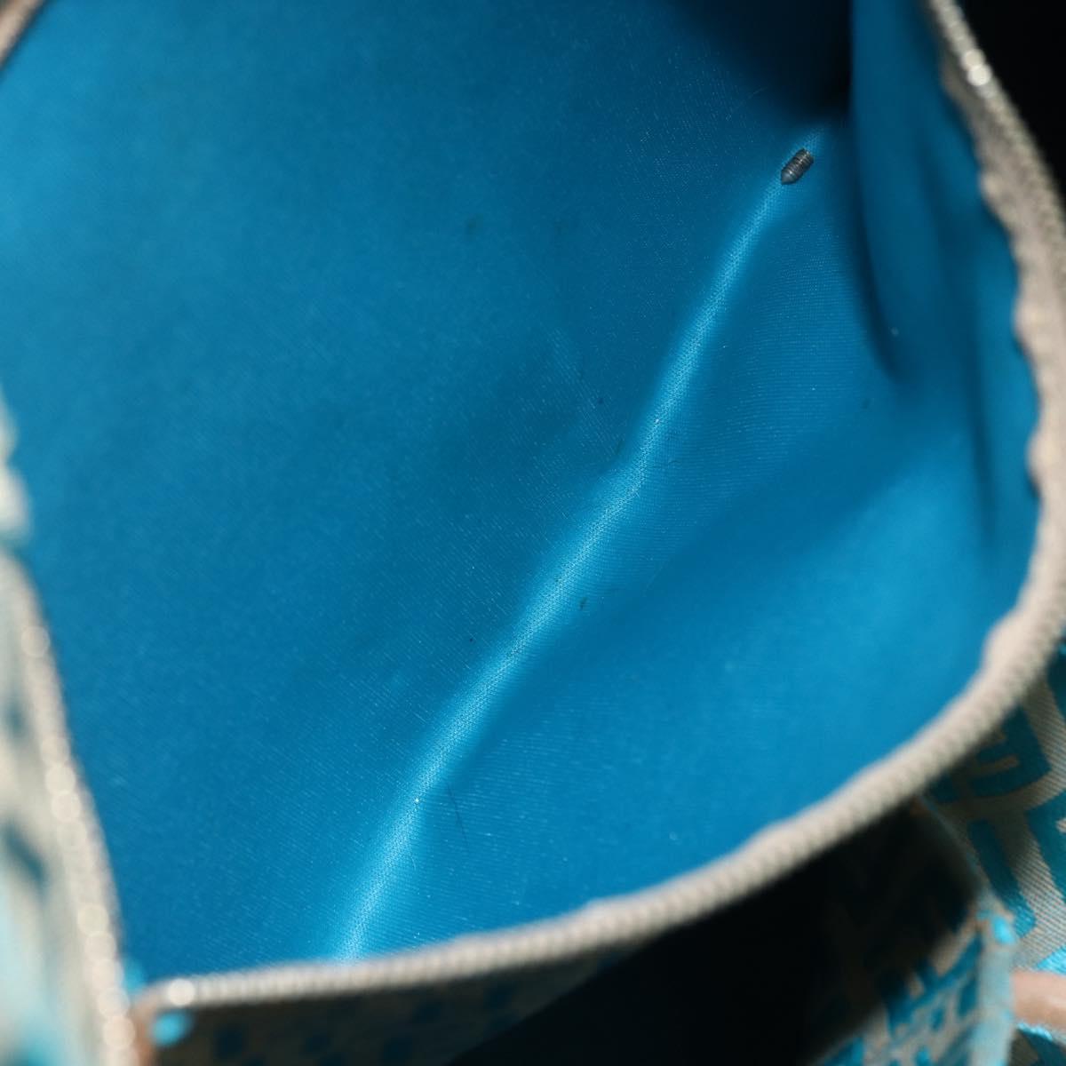 FENDI Zucchino Canvas Mamma Baguette Tote Bag Green Auth 150817