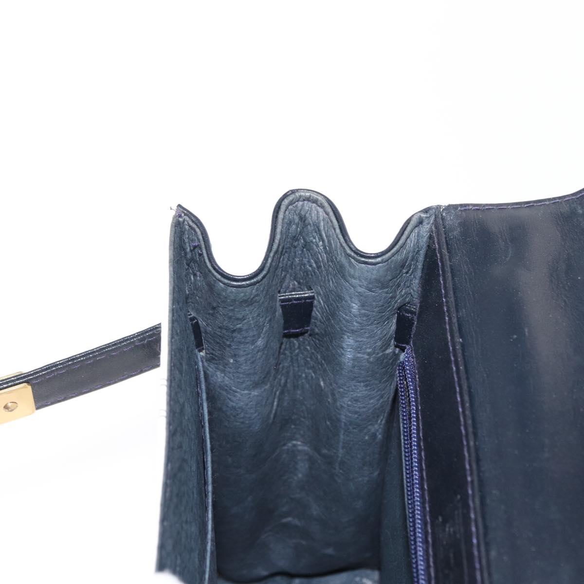 MCM Logogram Vicetos Hand Bag PVC Leather 2way White Gold Auth 150837