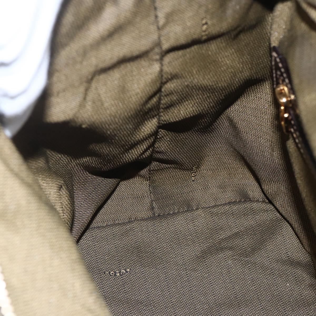 FENDI Zucca Canvas Hand Bag 2way Black Brown Auth 150838