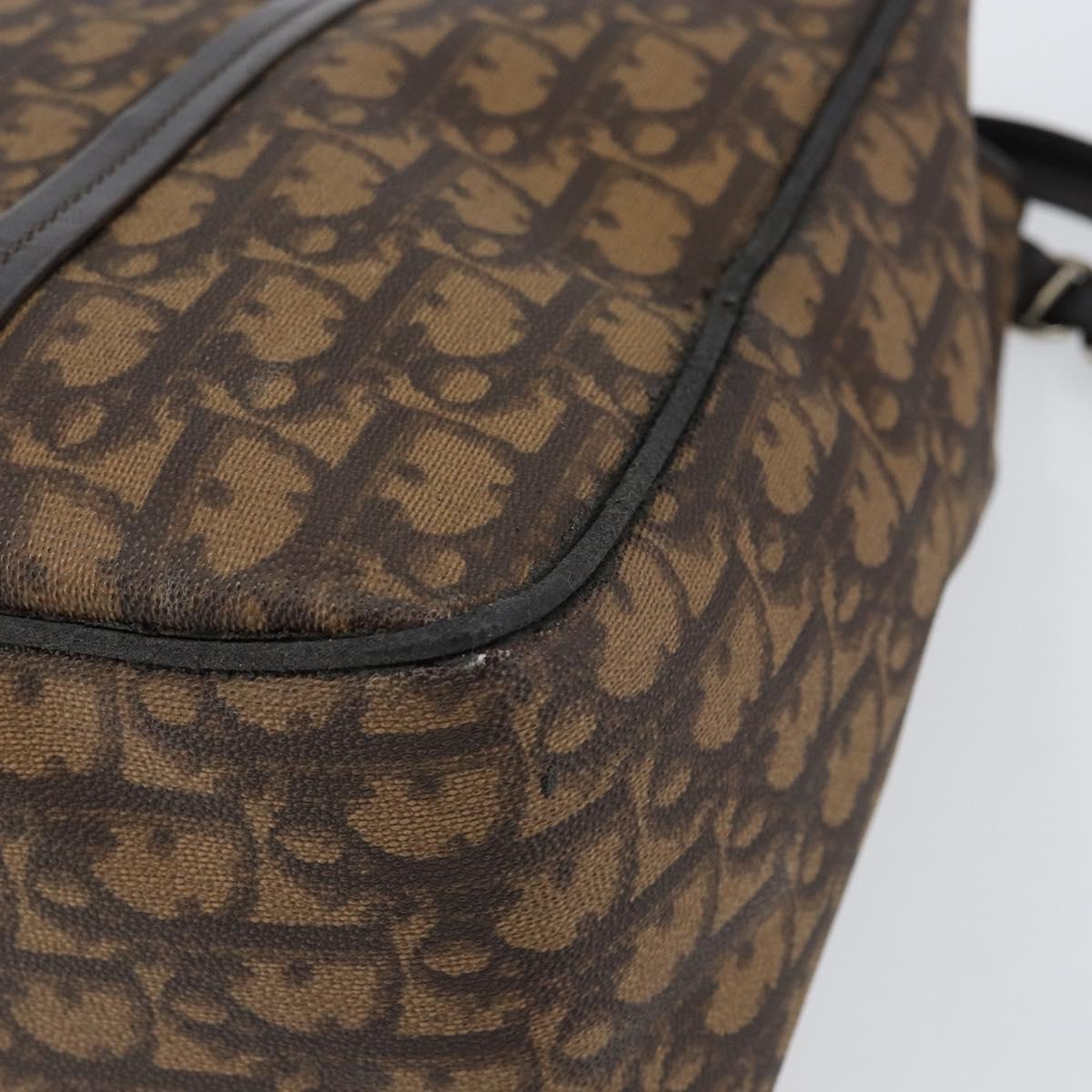 Christian Dior Trotter Canvas Chain Tote Bag PVC Romantic Navy Gold Auth 150839