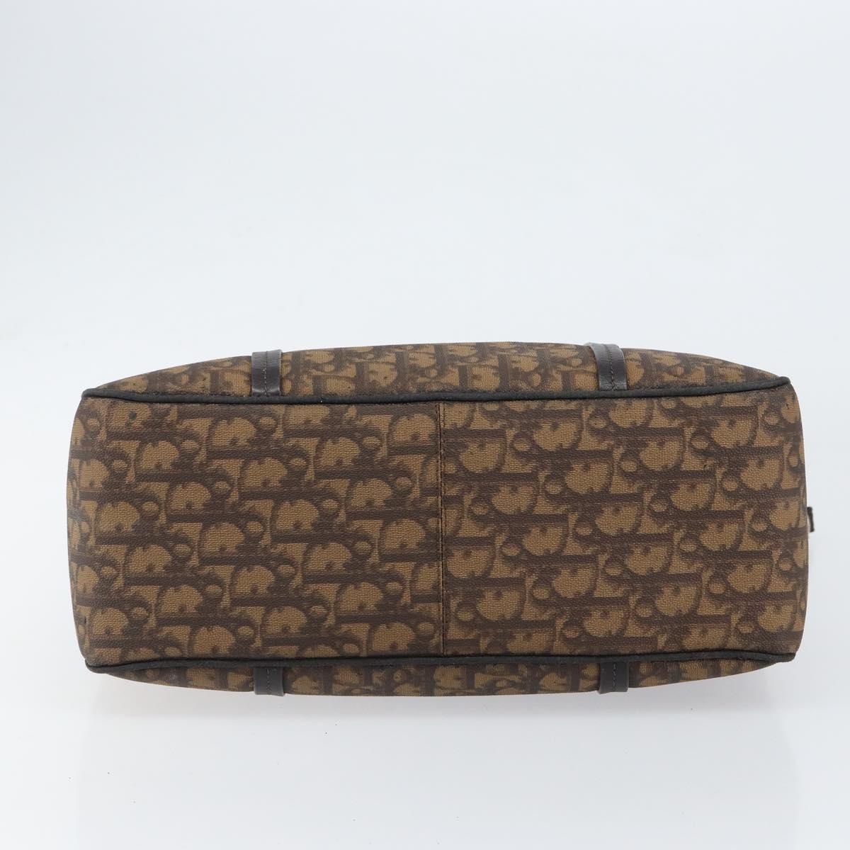 Christian Dior Trotter Canvas Chain Tote Bag PVC Romantic Navy Gold Auth 150839