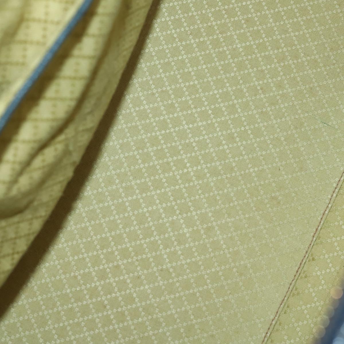 GUCCI GG Supreme Sherry Line Boston Bag PVC Navy Gold Auth 150841