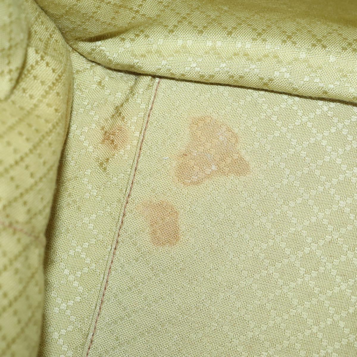 GUCCI GG Supreme Sherry Line Boston Bag PVC Navy Gold Auth 150841