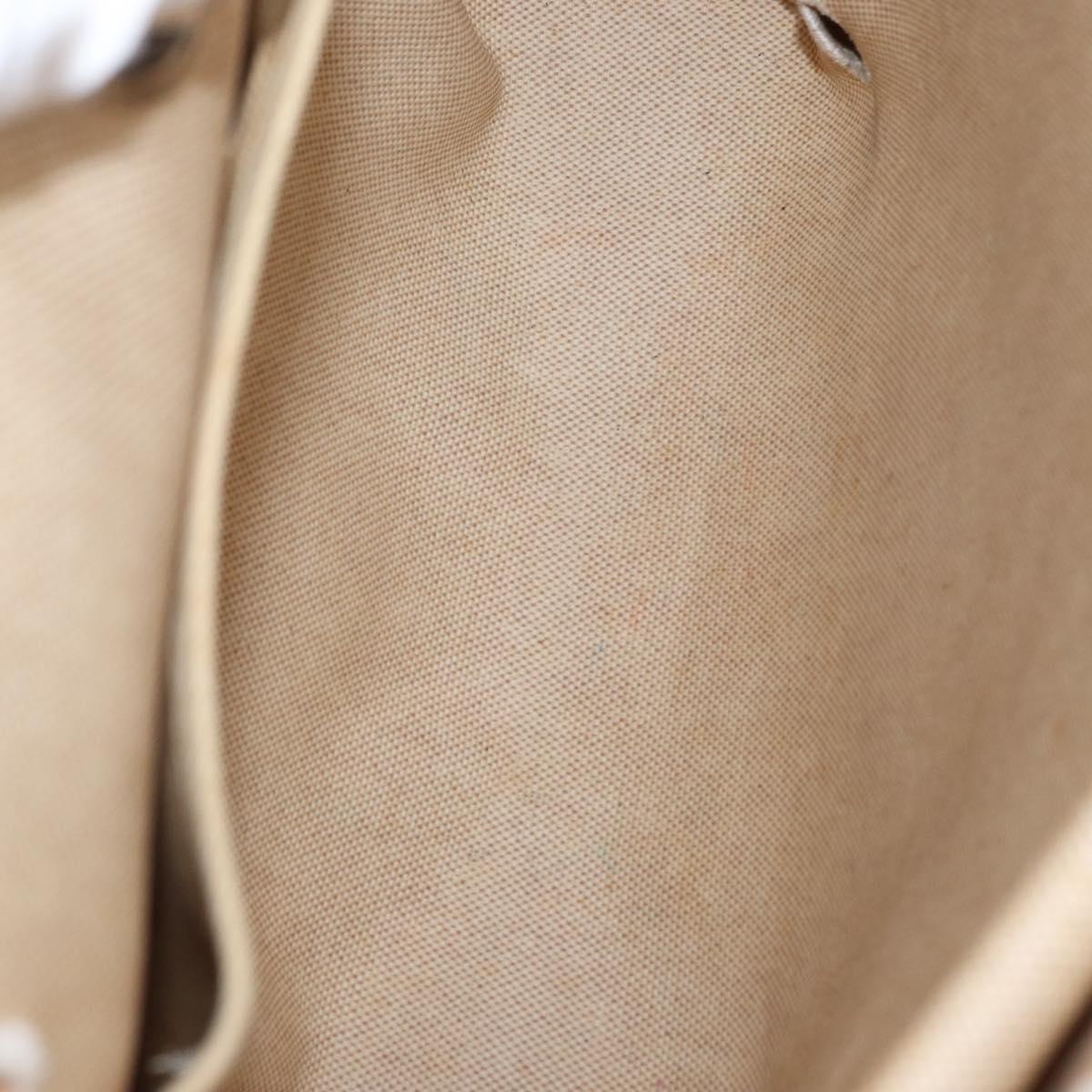 HERMES Herbag Tower Ash A Dos PM Backpack Canvas Beige Silver Auth 150848