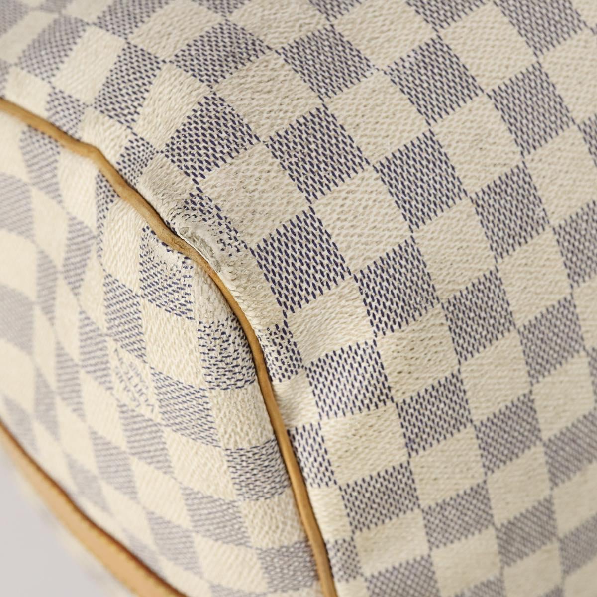 LOUIS VUITTON Damier Azur Keepall Bandouliere 55 Boston Bag N41429 Auth 150852