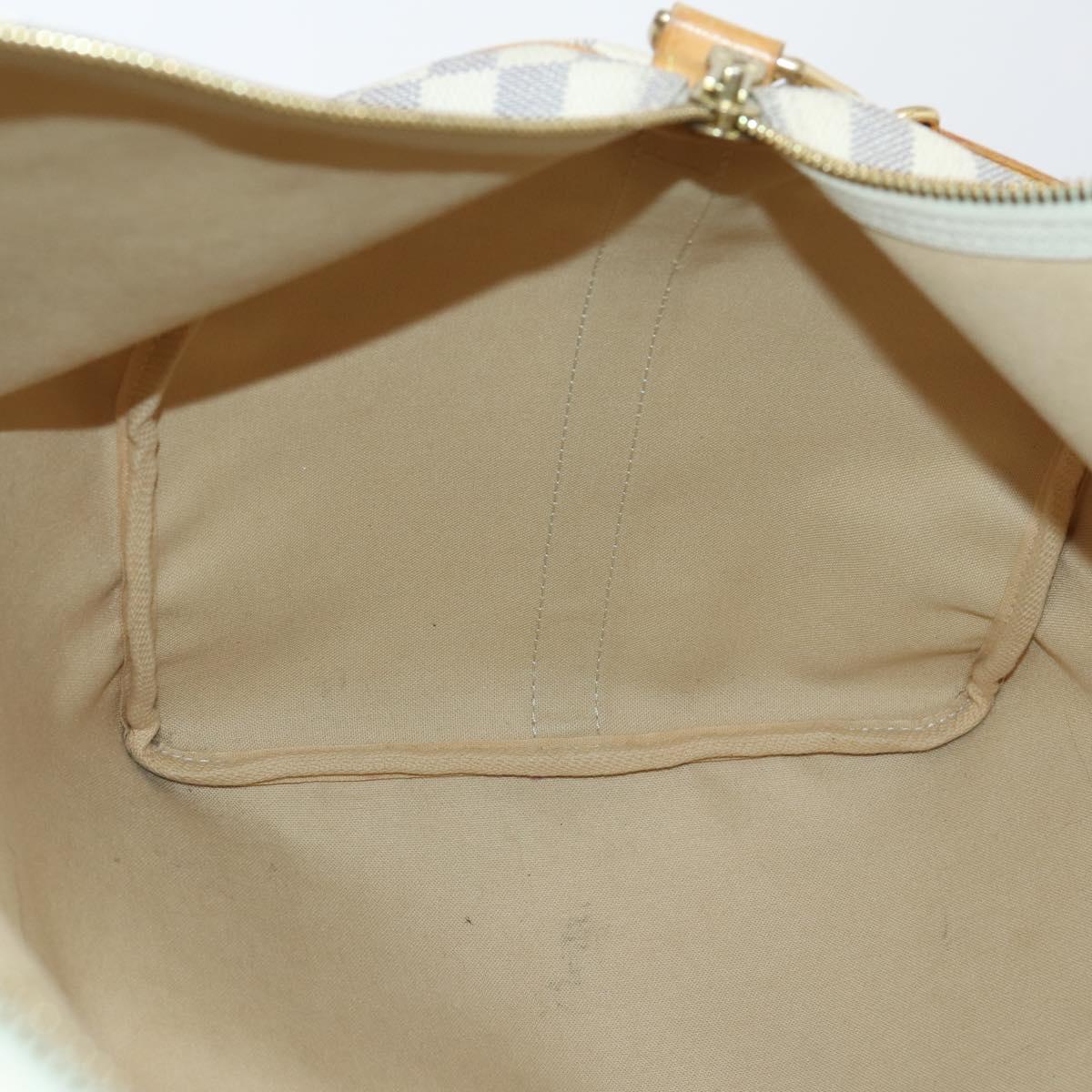 LOUIS VUITTON Damier Azur Keepall Bandouliere 55 Boston Bag N41429 Auth 150852