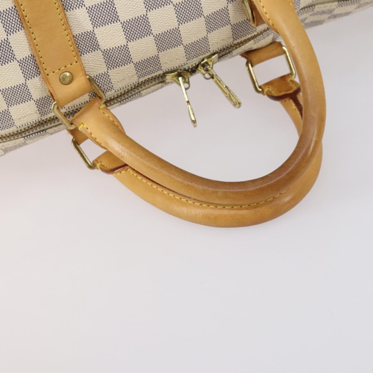 LOUIS VUITTON Damier Azur Keepall Bandouliere 55 Boston Bag N41429 Auth 150852