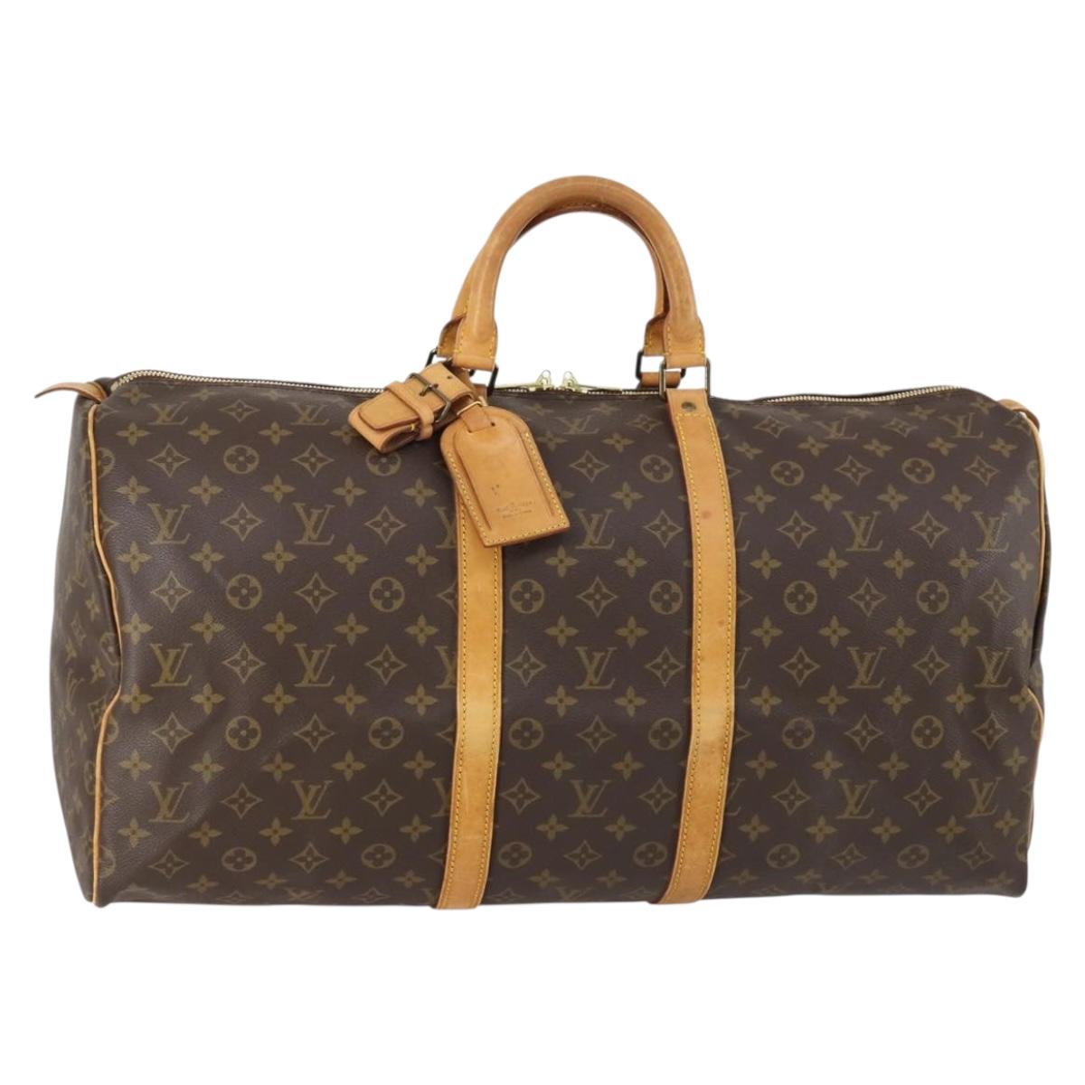 LOUIS VUITTON Monogram Keepall 55 Boston Bag M41424 LV Auth 150854