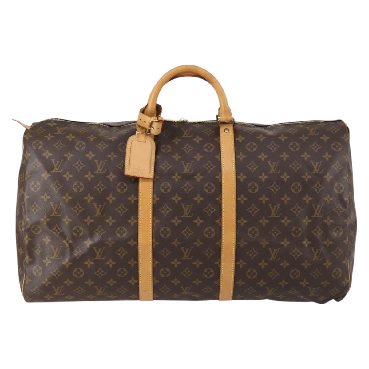 LOUIS VUITTON Monogram Keepall 60 Boston Bag M41422 LV Auth 150855