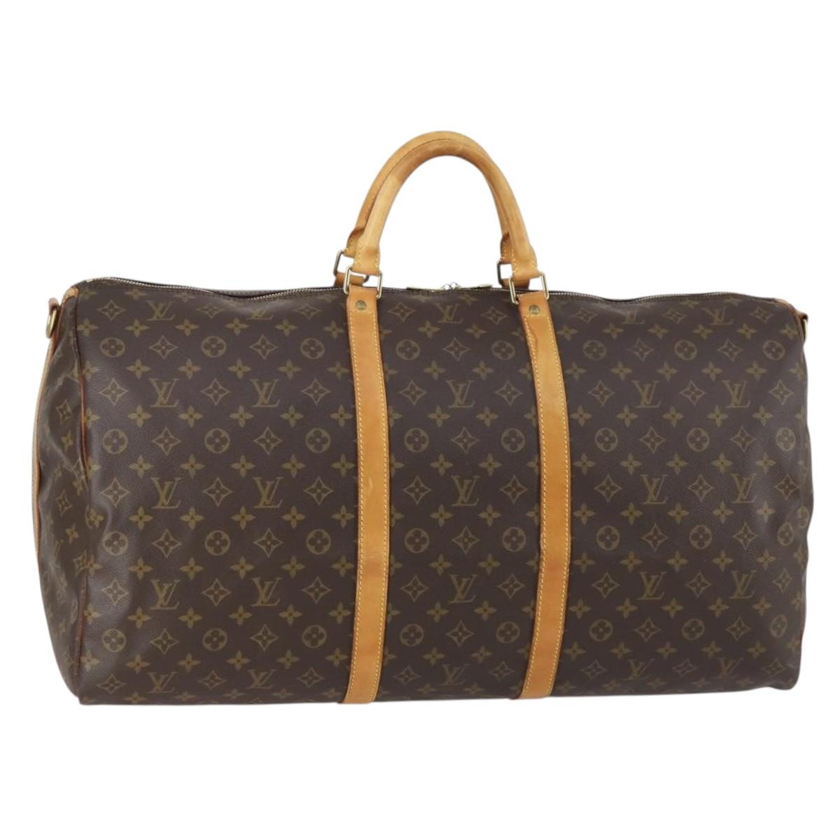LOUIS VUITTON Monogram Keepall Bandouliere 60 Boston Bag M41412 LV Auth 150861