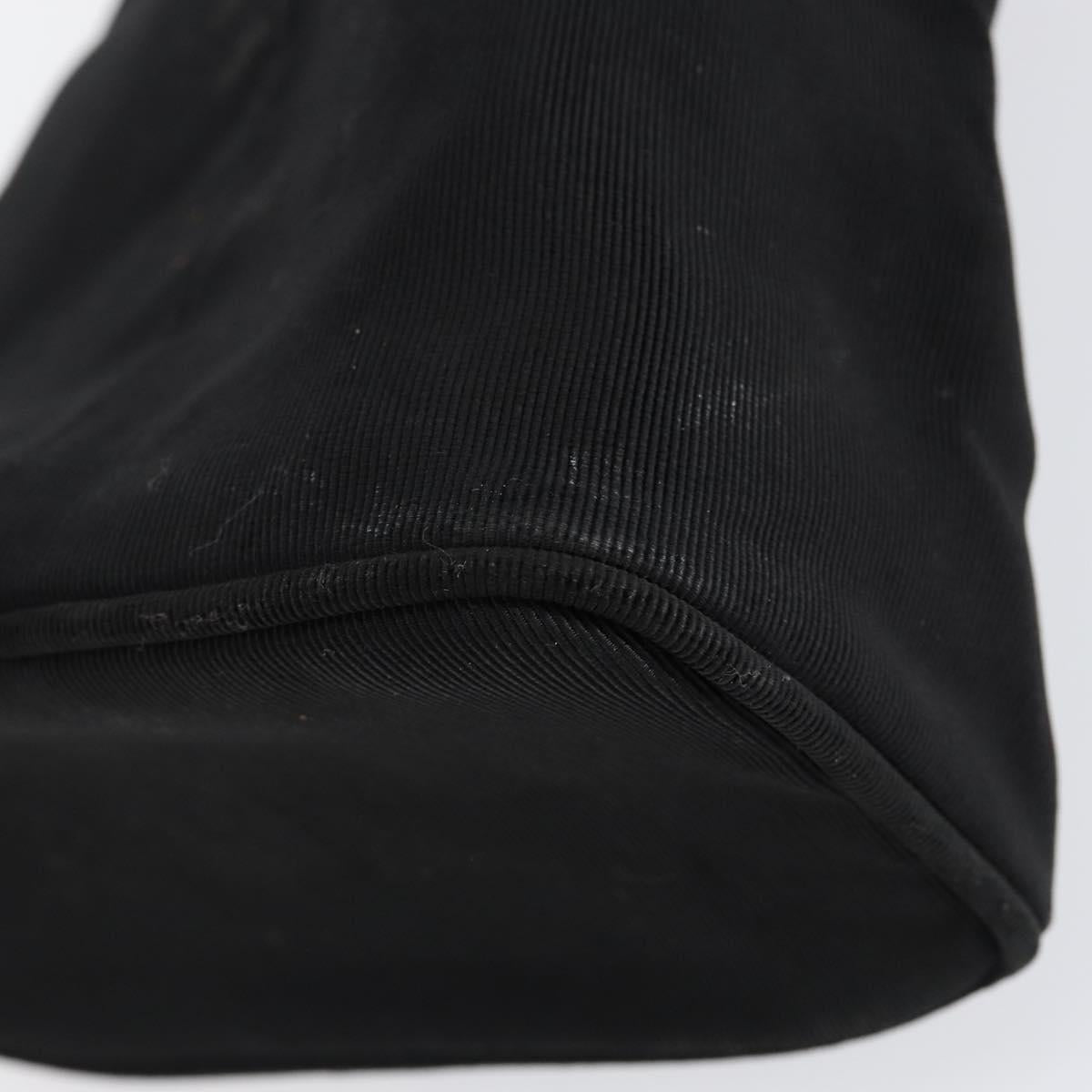 Salvatore Ferragamo Vala Shoulder Bag Nylon Black Gold Auth 150876