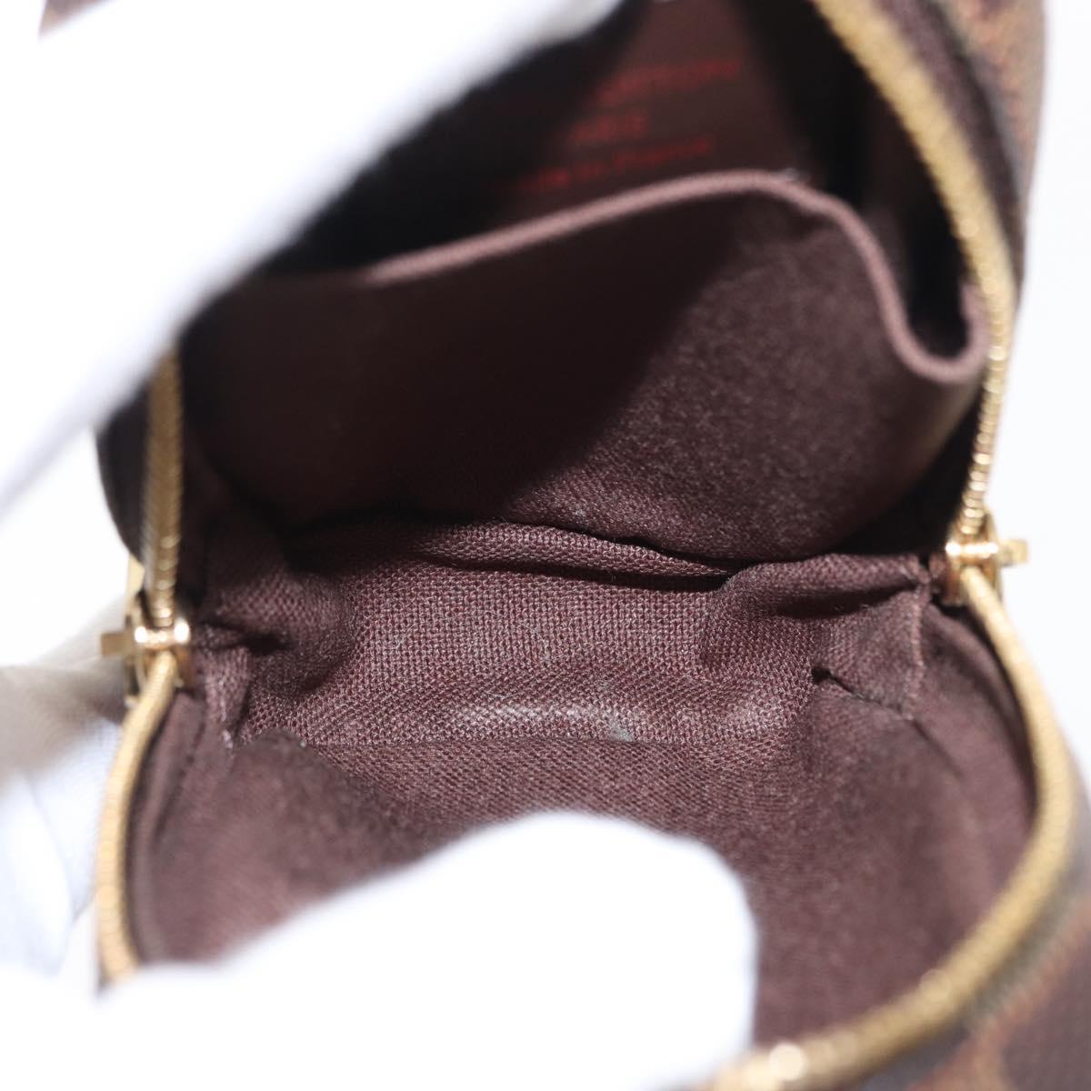 LOUIS VUITTON Damier Ebene Etui Okapi PM Pouch N61738 LV Auth 150882