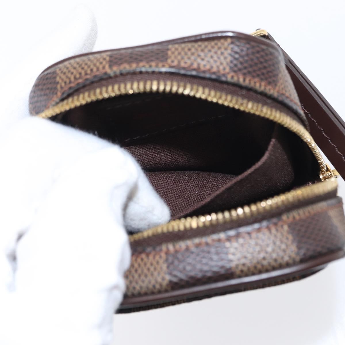 LOUIS VUITTON Damier Ebene Etui Okapi PM Pouch N61738 LV Auth 150882