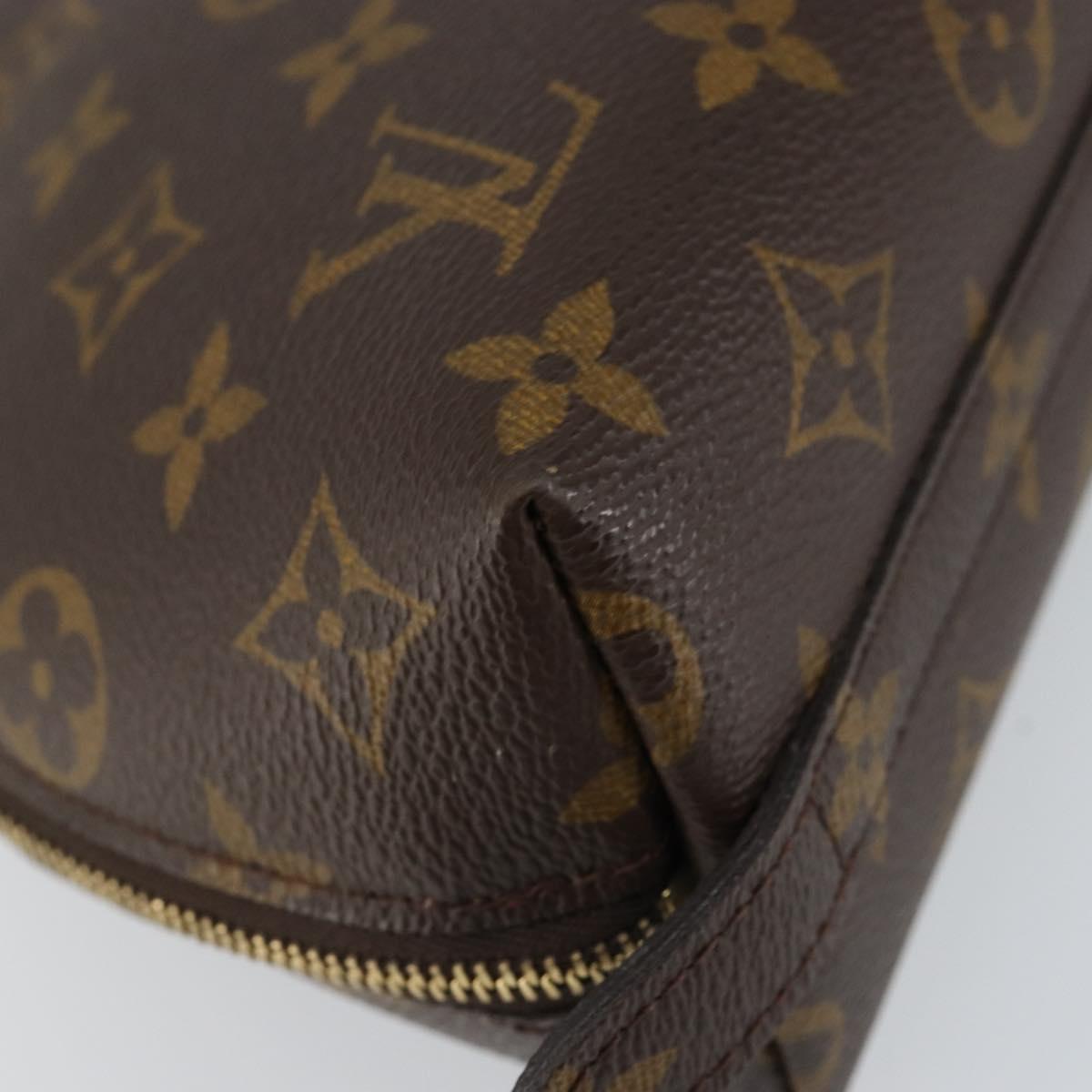 LOUIS VUITTON Monogram Trousse Demi Ronde Cosmetic Pouch M47520 LV Auth 150883