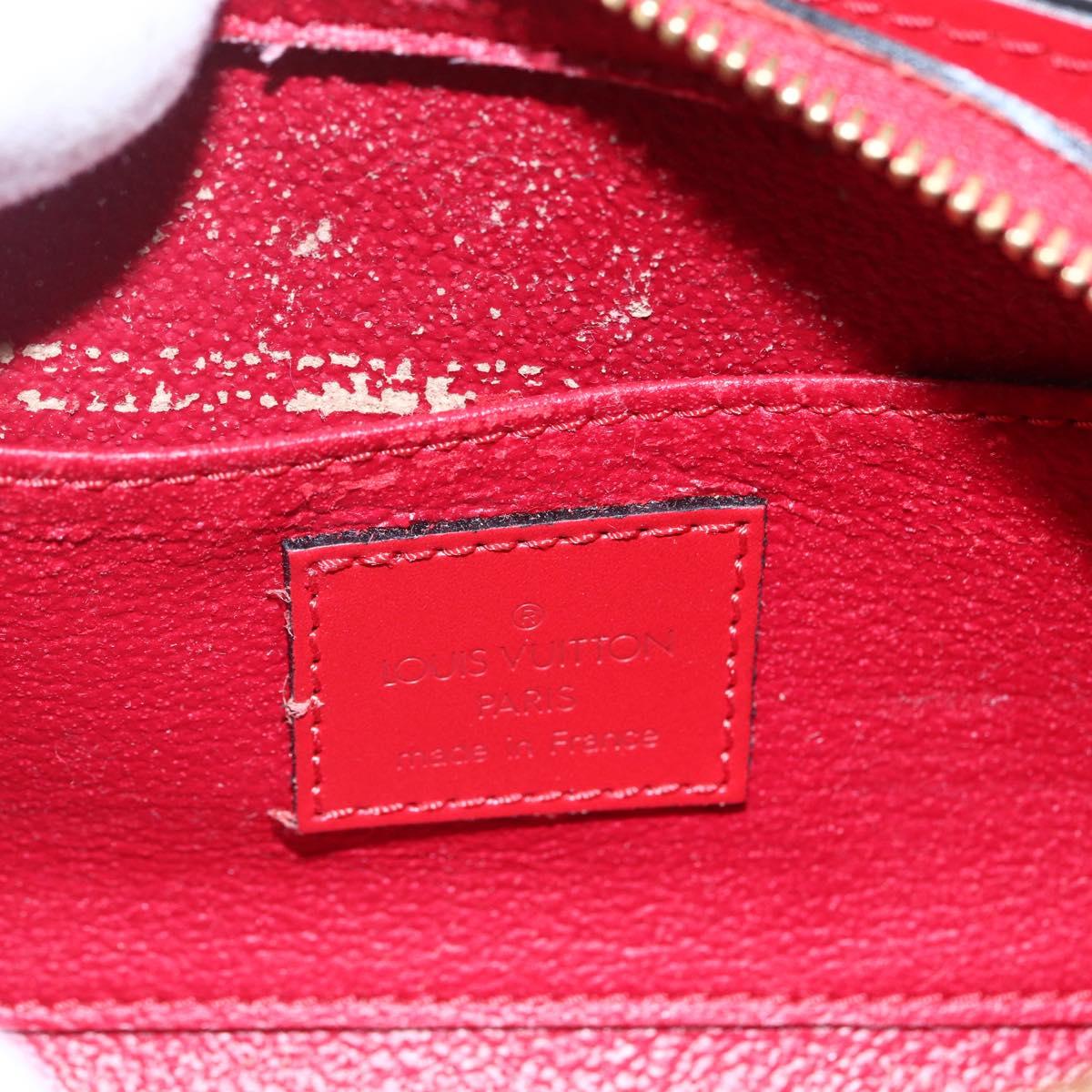 LOUIS VUITTON Epi Dauphine PM Pouch Castilian Red M48447 LV Auth 150889