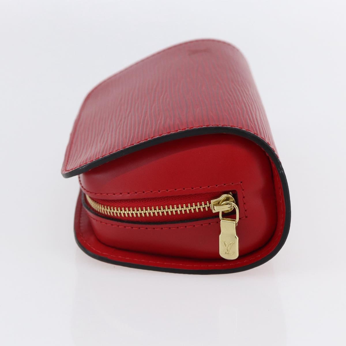 LOUIS VUITTON Epi Dauphine PM Pouch Castilian Red M48447 LV Auth 150889