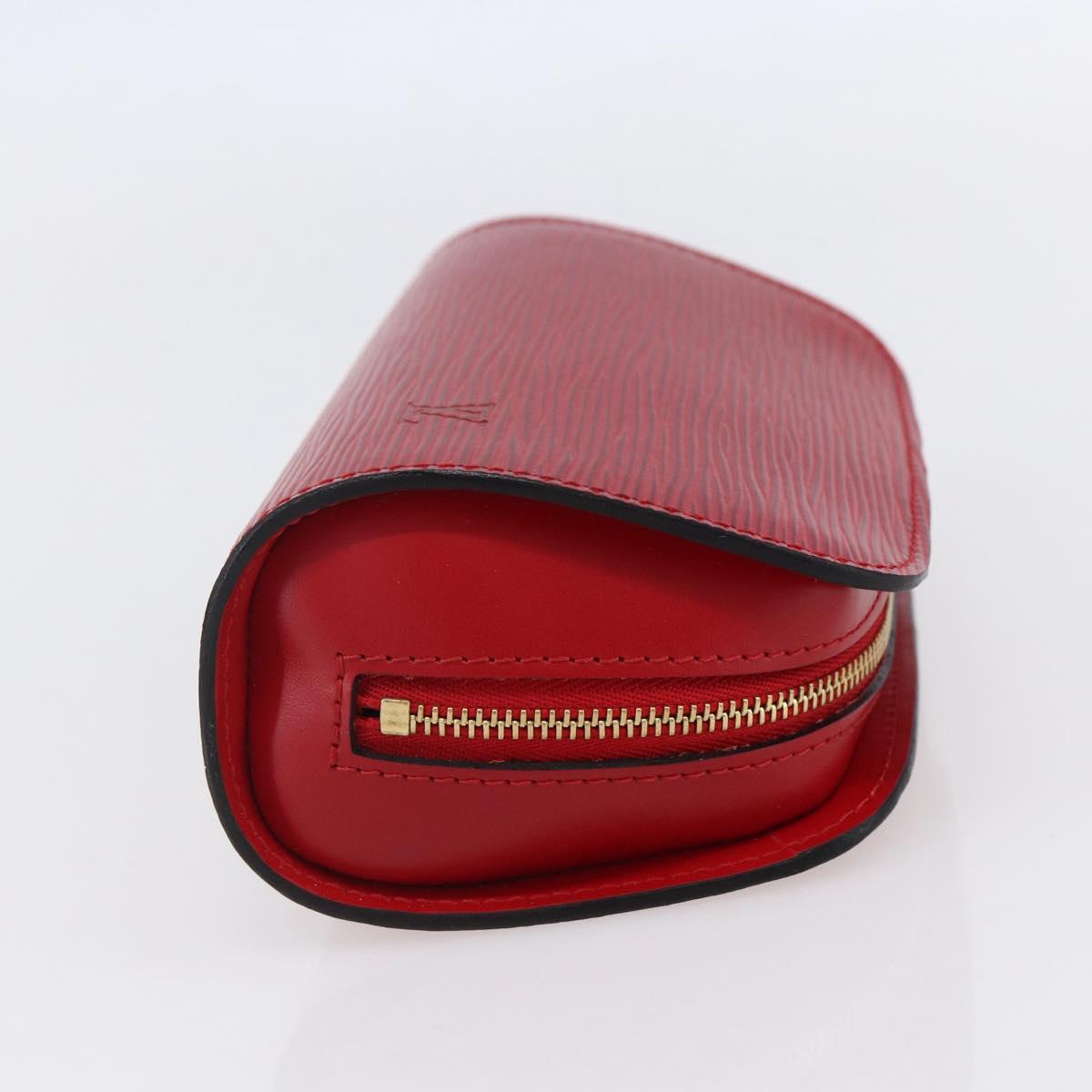 LOUIS VUITTON Epi Dauphine PM Pouch Castilian Red M48447 LV Auth 150889