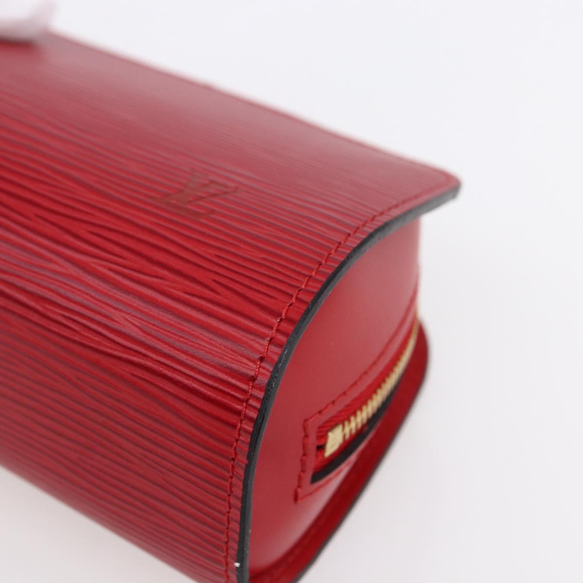 LOUIS VUITTON Epi Dauphine PM Pouch Castilian Red M48447 LV Auth 150889
