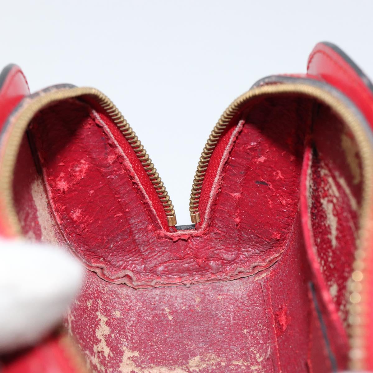 LOUIS VUITTON Epi Dauphine PM Pouch Castilian Red M48447 LV Auth 150890