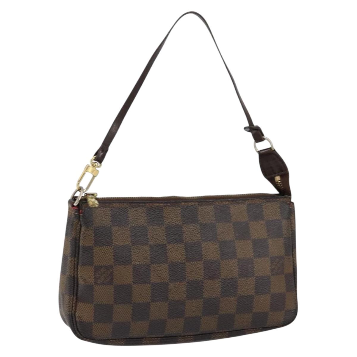 LOUIS VUITTON Damier Ebene Pochette Accessoires Pouch N41206 LV Auth 150892
