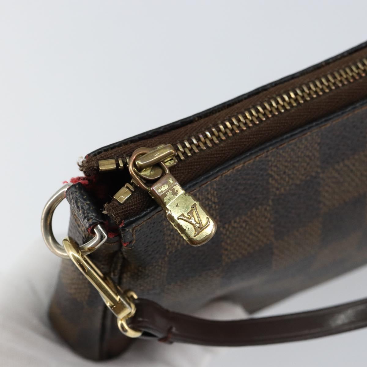 LOUIS VUITTON Damier Ebene Pochette Accessoires Pouch N41206 LV Auth 150892