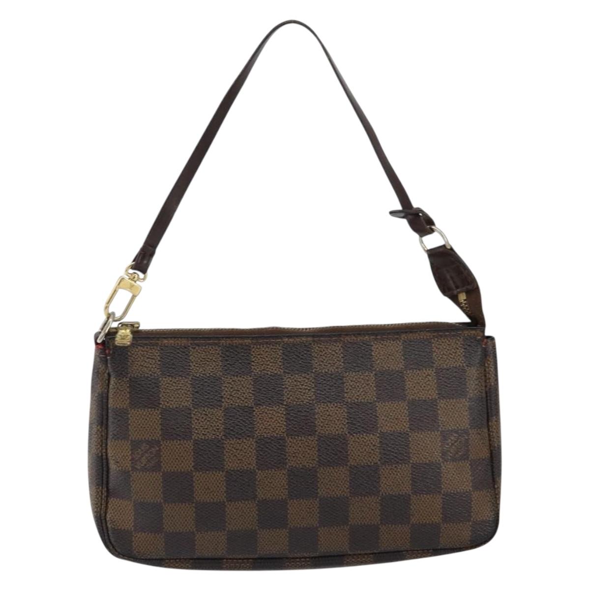 LOUIS VUITTON Damier Ebene Pochette Accessoires Pouch N41206 LV Auth 150892