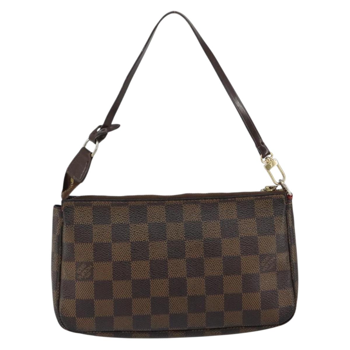 LOUIS VUITTON Damier Ebene Pochette Accessoires Pouch N41206 LV Auth 150892