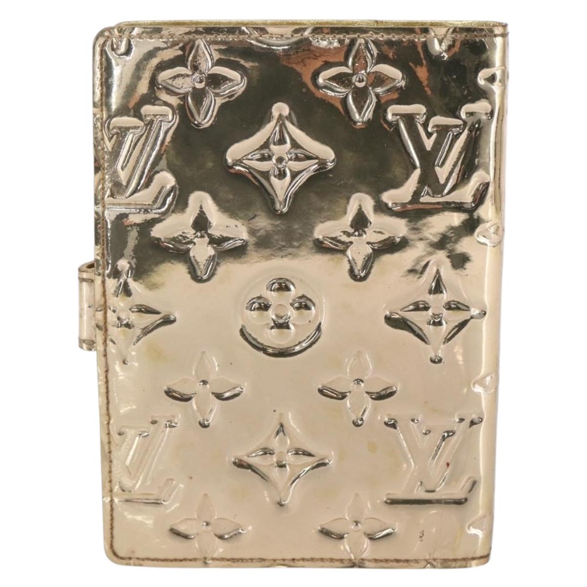 LOUIS VUITTON Miroir Agenda PM Day Planner Cover Gold R20962 LV Auth 150895