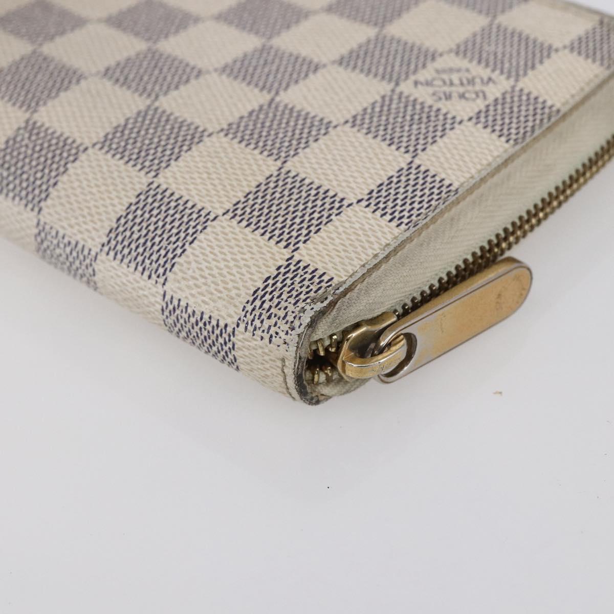LOUIS VUITTON Damier Azur Zippy Organizer Long Wallet N60012 LV Auth 150896