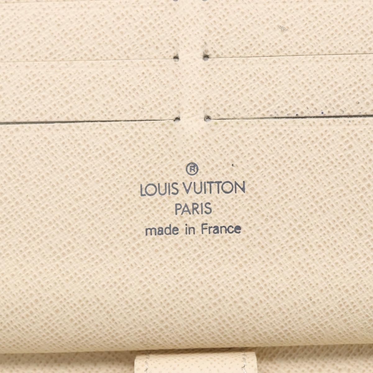 LOUIS VUITTON Damier Azur Zippy Organizer Long Wallet N60012 LV Auth 150896